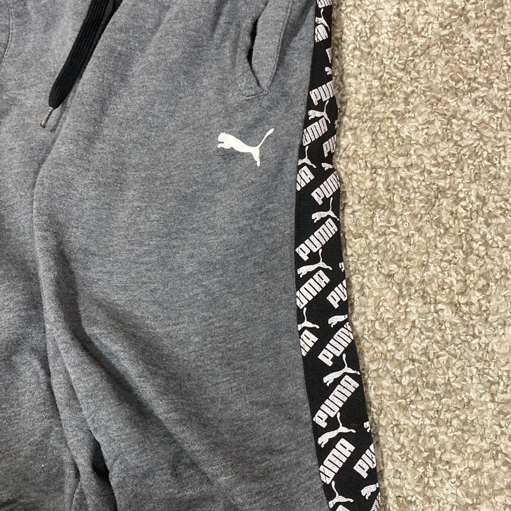 Puma Gray Kids Jogger Pants - Picture 4 of 4